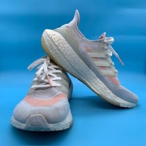 Adidas Ultraboost 21 Womens US 8.5 Crystal White/Glow Pink FY0396 7 UK 2021